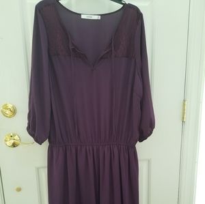 Purple full skirted dressy dress
